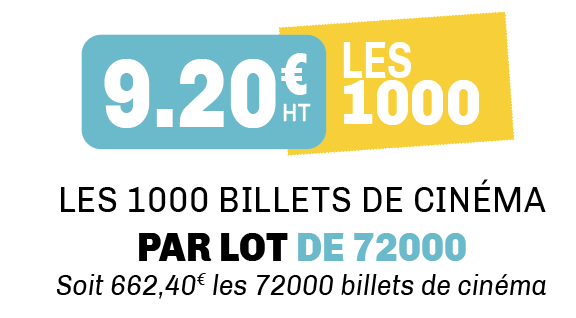 ANICOM - Billet de cinéma - la publicité sur les billets de cinéma